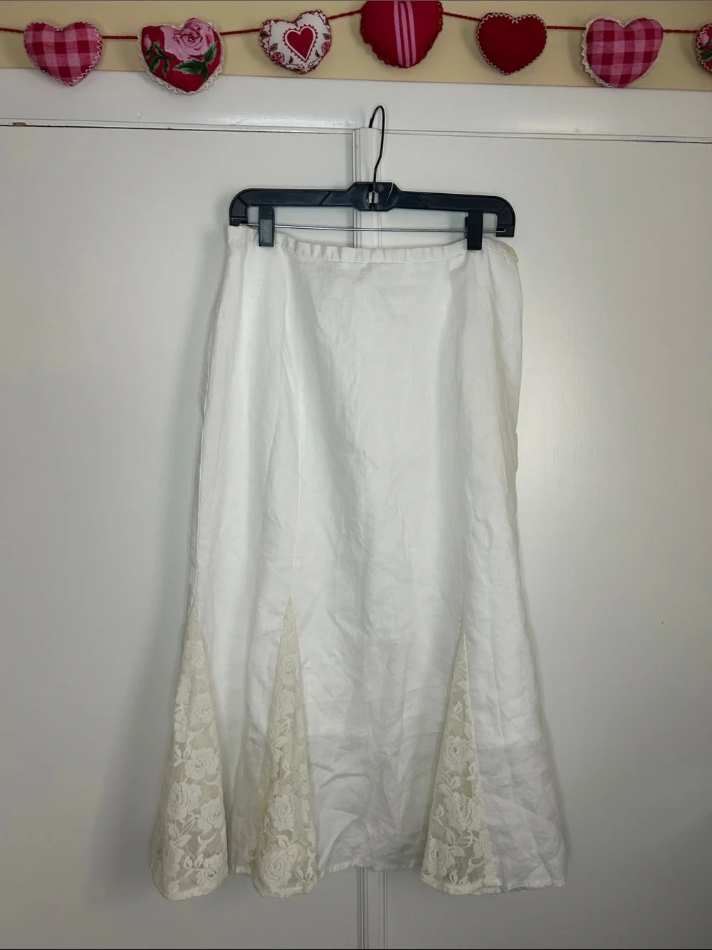 Vintage Linen Lace Boho Skirt - Picture 2 of 6
